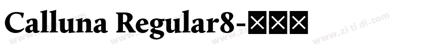 Calluna Regular8字体转换